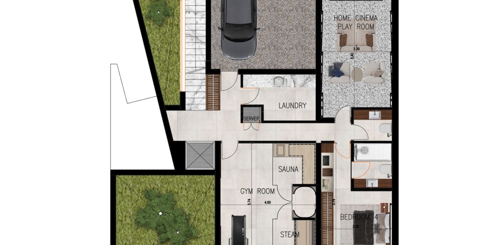 Luxury 4-bedroom villa with a pool close to the sea in Grecian Park, Protaras — floor plan 1