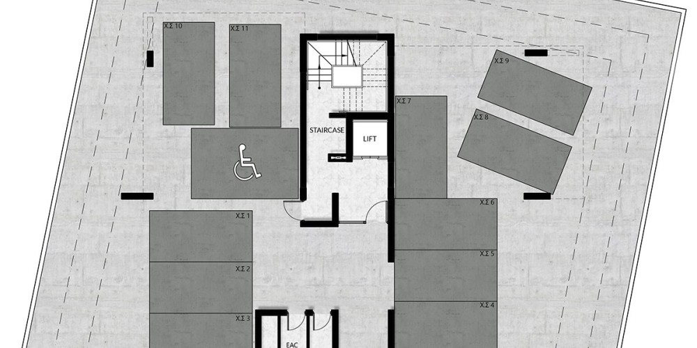 Apartments with photovoltaic panels and roof-garden penthouses in Zakaki, Limassol — floor plan 1