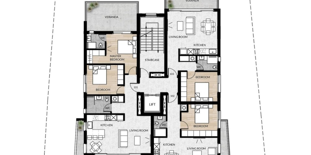 Apartments and penthouses with sea views in Panthea, Limassol — floor plan 2