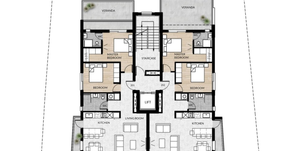 Apartments and penthouses with sea views in Panthea, Limassol — floor plan 3