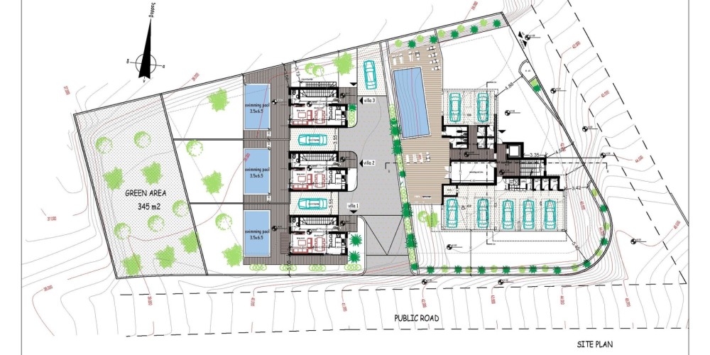 A complex of apartments and villas in just 385 meters to the sea in Paphos (Kissonerga) — floor plan 1