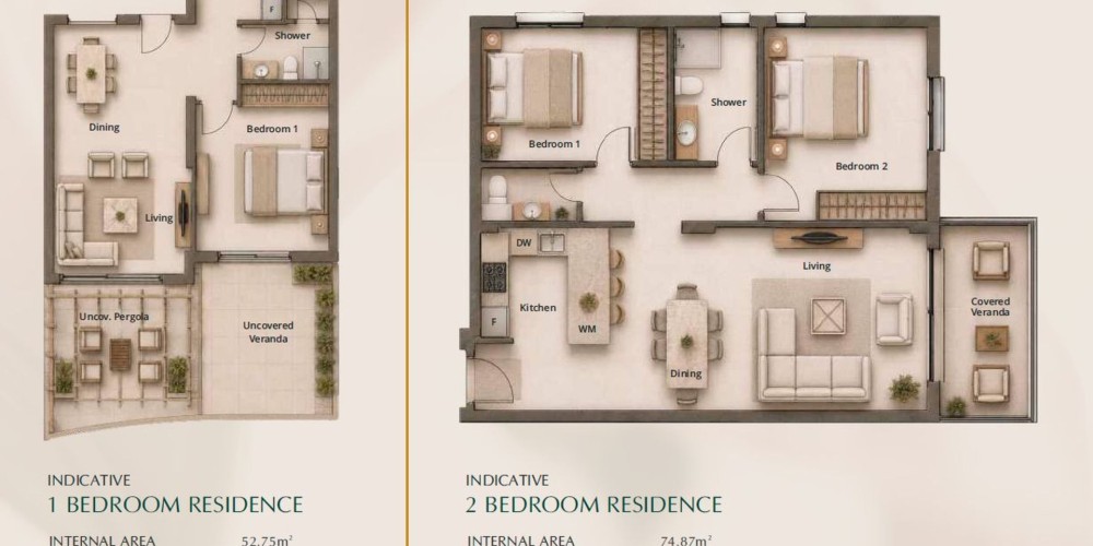 A resort-style gated complex with a communal pool and nature park in Geroskipou, Paphos — floor plan 1