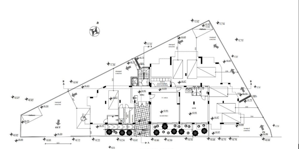 Studio apartments in Oroklini, Larnaca — floor plan 1