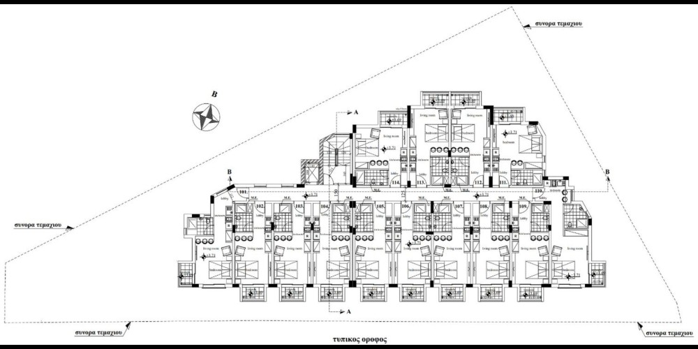 Studio apartments in Oroklini, Larnaca — floor plan 2