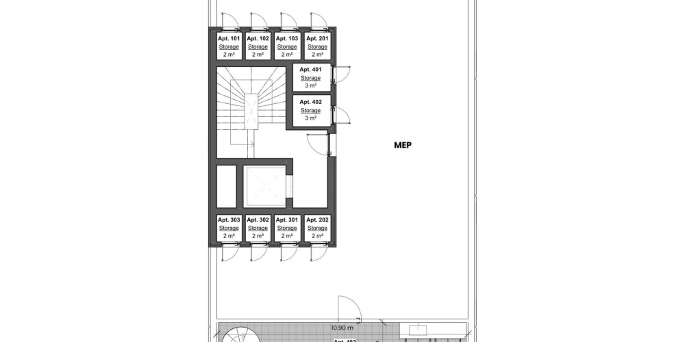 A 10-apartment residential building a short walk from the seafront and Limassol Marina — floor plan 1