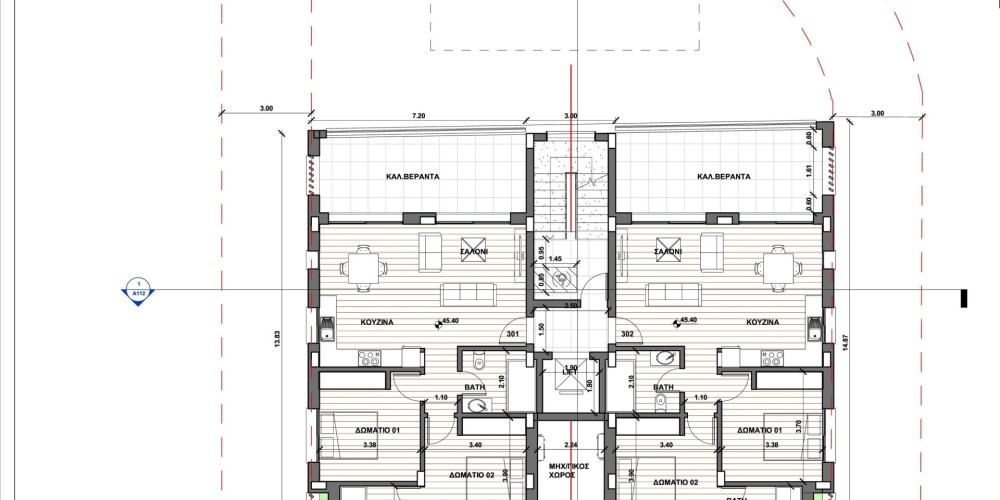 Квартиры с двумя спальнями недалеко от моря в Пафосе — floor plan 3