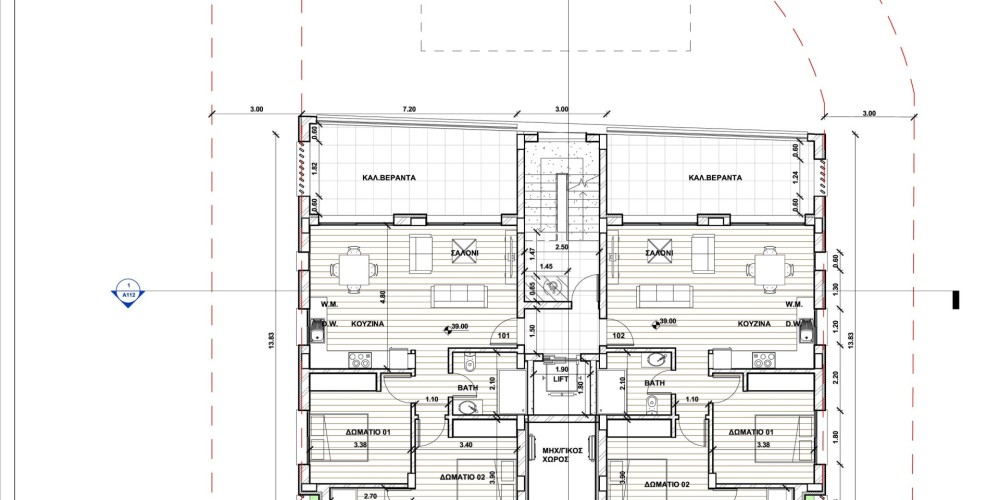 Квартиры с двумя спальнями недалеко от моря в Пафосе — floor plan 6