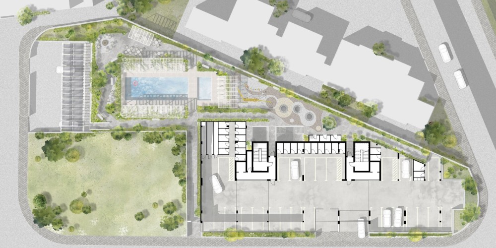 Квартиры с террассами на крыше и видами на море в 435 метрах от моря — floor plan 1