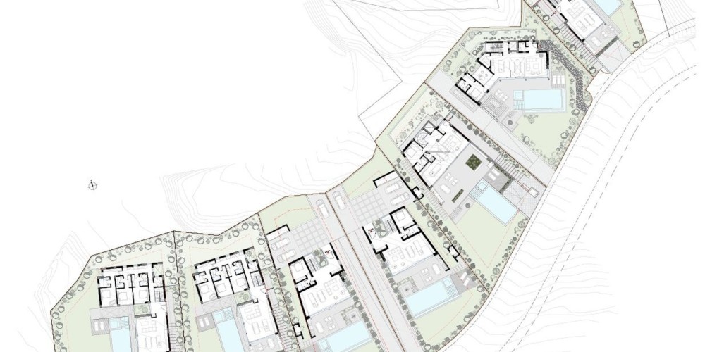 Виллы на холмах Кония с панорамным видом на море и город Пафос — floor plan 1