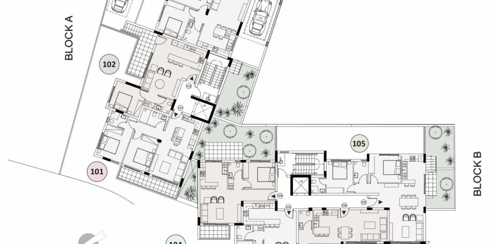 A boutique residential development in the sought-after area of Mesogi, in the heart of Paphos — floor plan 1