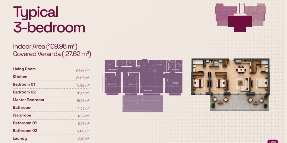 A residential complex with a private landscaped garden and communal swimming pool in Paphos — floor plan 8
