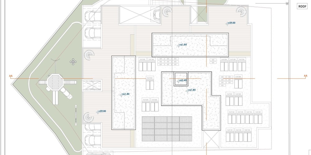 A family-friendly residential complex with green spaces and a playground in the central part of Limassol — floor plan 1