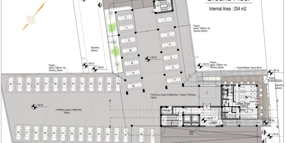 Пятиэтажный офисный комплекс в Пафосе (центральный район) — floor plan 1