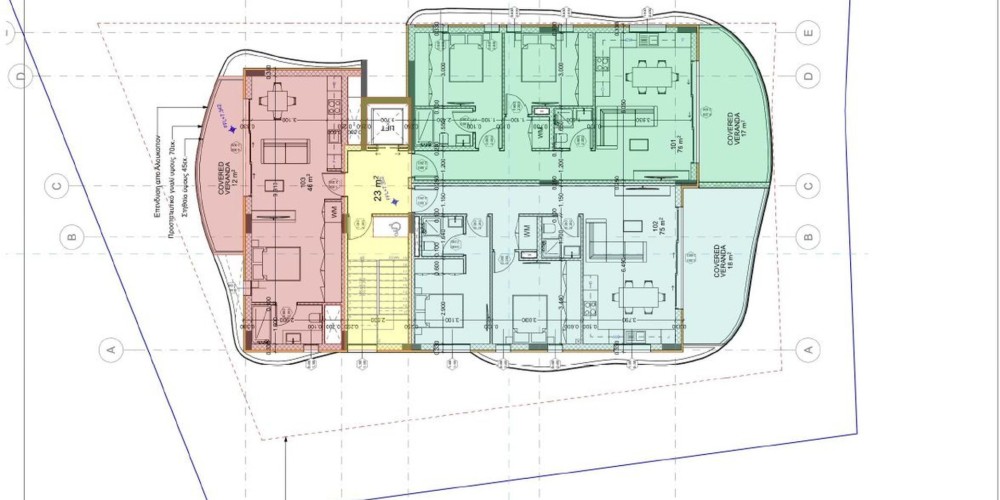 Современное жилое здание из 8 квартир в районе Агиос Афанасиос, Лимассол — floor plan 2