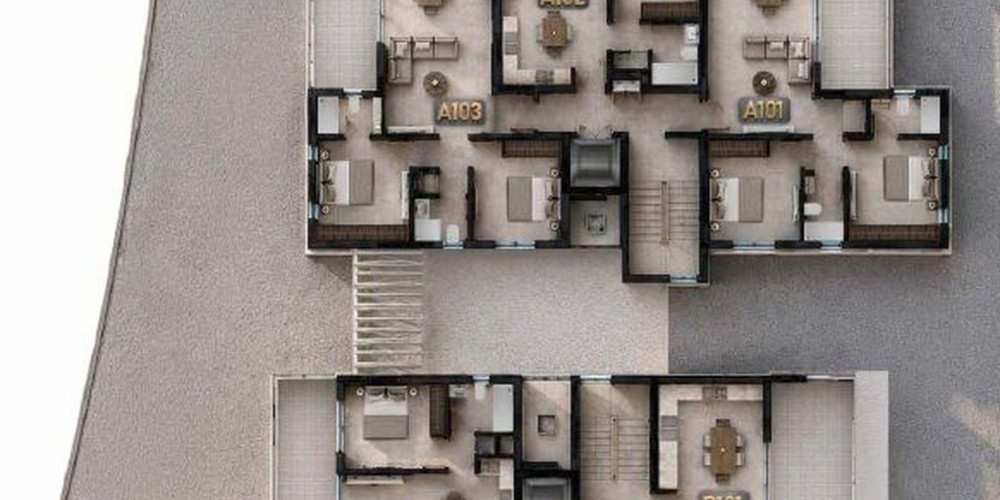 Apartments with generous spaces in Larnaca — floor plan 1